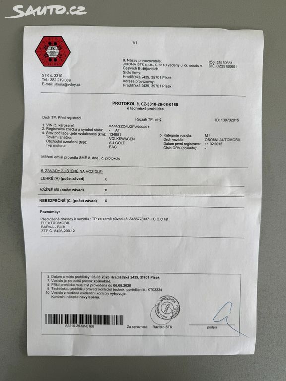 Opel Karl, 1.0 55 kW 1.majitel