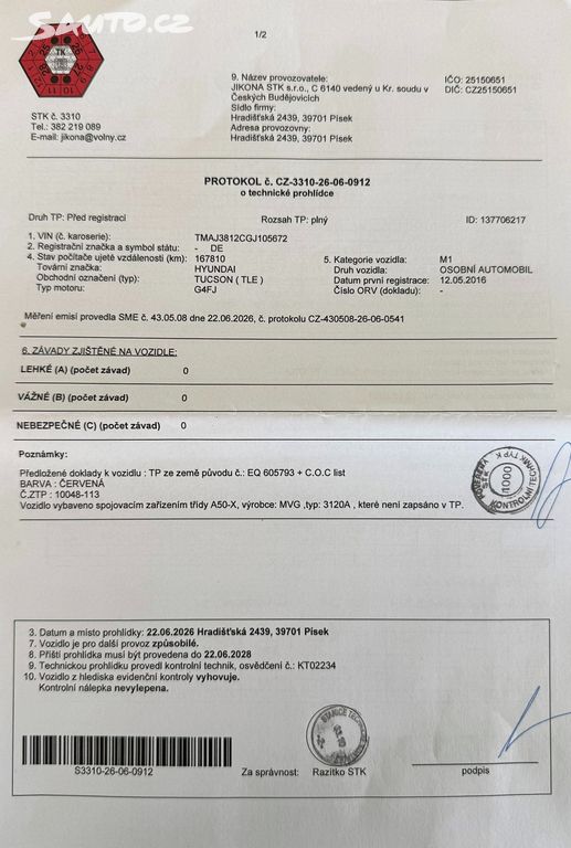 Hyundai Tucson, 1.6 T-GDI 130 kW 4x4 1.majitel