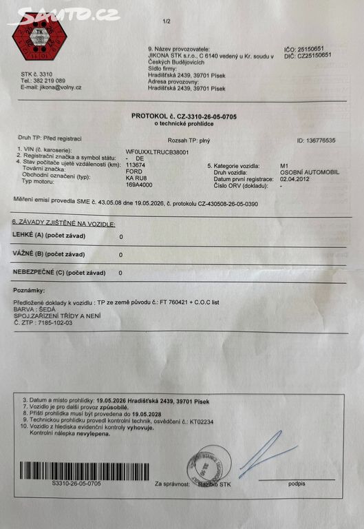 Ford Ka, 1.2 51 kW