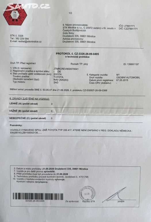 Toyota Rav4, 2.2 D-4D 110 kW 4x4 1.majitel