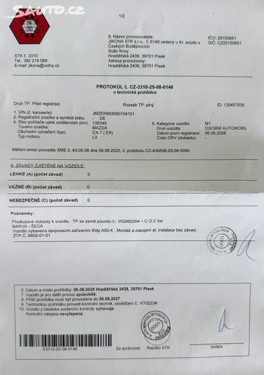 Mazda CX-7, 2.3i DISI Turbo 191 kW 4x4